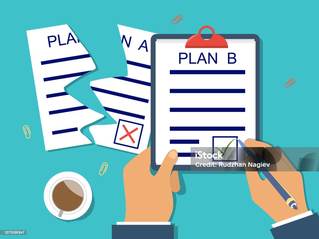 Backing Plan The Concept Of A Backup Plan Stock Illustration - Download Image Now ...