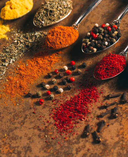 istock The Different Spices. Spices on stone background. 1271339687