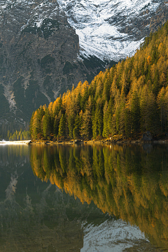 Mountain lake and mountains and forest distant, Sunshine Coast