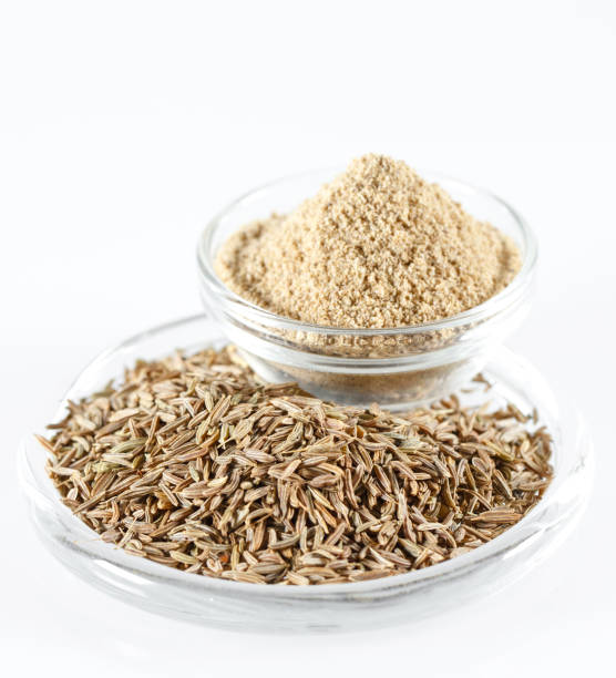 istock Cumin Isolated on the white background in a plate. 1271341050
