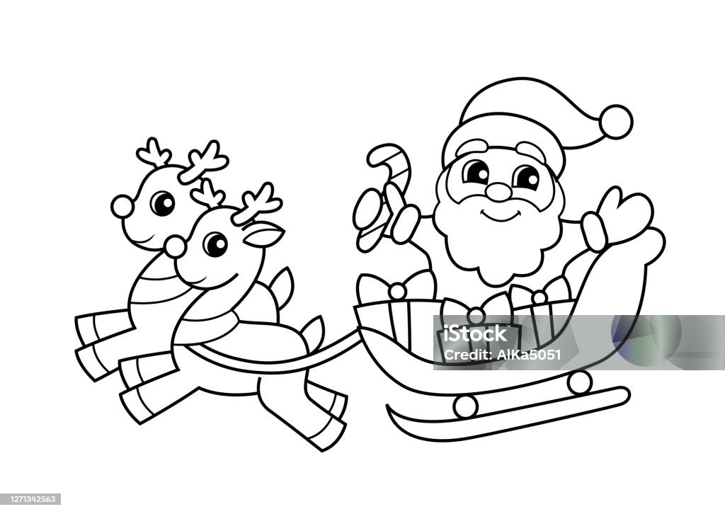 Santa Claus Terbang Dengan Kereta Luncur Dengan Hadiah Dan Rusa Ilustrasi Natal Dan Tahun Baru Ilustrasi Vektor Hitam Dan Putih Untuk Mewarnai Buku Ilustrasi Stok - Unduh Gambar Sekarang - iStock Santa Claus Terbang Dengan Kereta Luncur Dengan Hadiah Dan Rusa Ilustrasi Natal Dan Tahun Baru Ilustrasi Vektor Hitam Dan Putih Untuk Mewarnai Buku Ilustrasi Stok - Unduh Gambar Sekarang - iStock