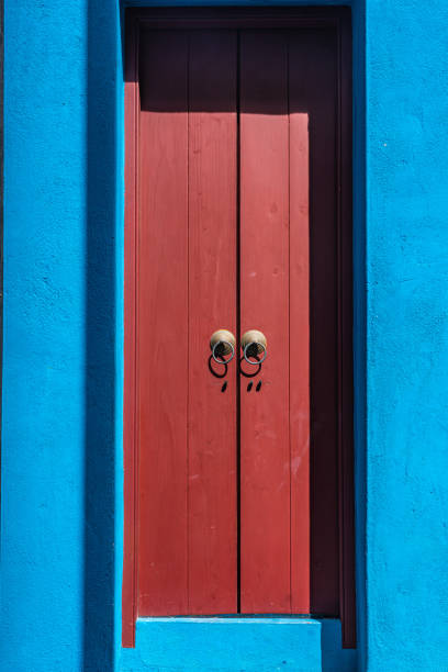 istock Ancient door knocker on a wood 1271349419