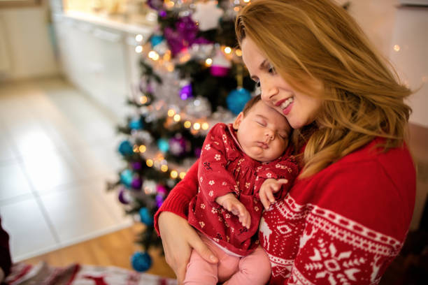 istock Mother and son at Chirstmas Time 1271350982