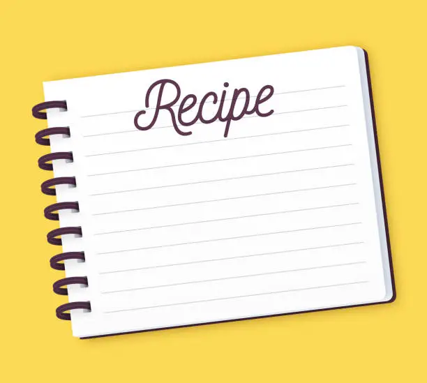 Vector illustration of Recipe Note Pad