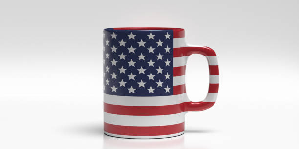 istock USA flag coffee cup isolated on white background. 3d illustration 1271354848