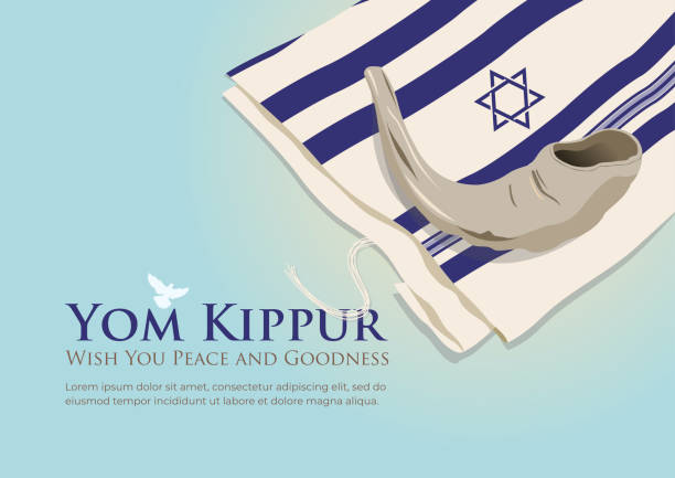 얌 키푸르 축하 - yom kippur stock illustrations