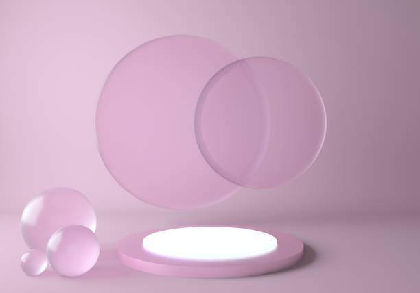 istock 3d abstract background, mock up scene geometry shape podium for product display. 1271368897