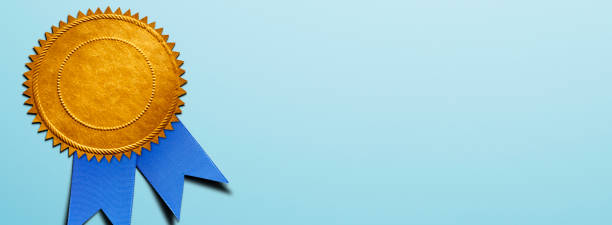 istock Gold Seal With Blue Ribbon 1271371902