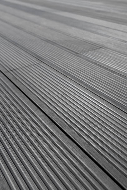 dark gray or anthtacite wpc material composite deck for the construction of terraces