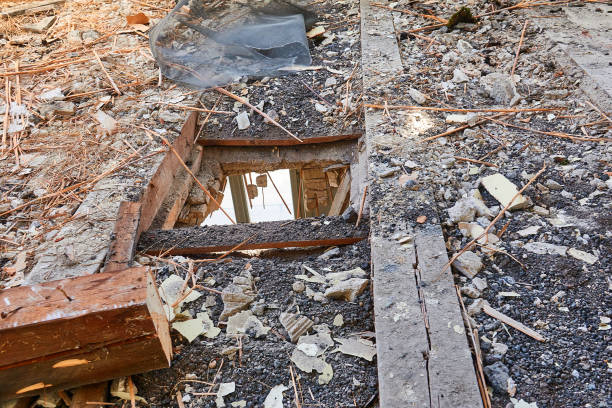 istock Demolition house, attic floor 1271379617