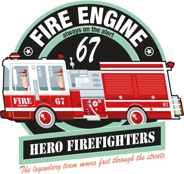 Vector illustration of Fire department