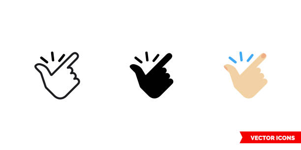 легкий значок 3 типа цвета, черный и белый, контур. изолированный символ знака вектора - без усилий stock illustrations