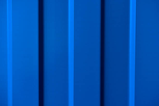 istock The surface is made of blue iron profiled flooring 1271385768
