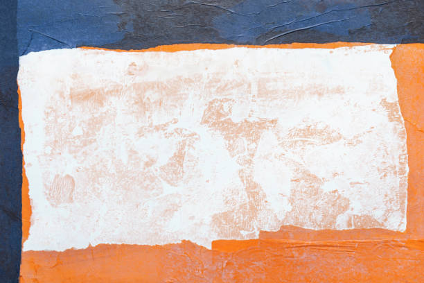 istock Frame blue and orange, paper texture background 1271386159