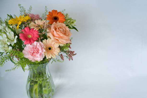 istock Beautiful bouquet in a transparent vase 1271390146