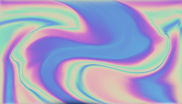 istock Fluid gradient background design. Futuristic liquid abstract colorful wallpaper.Holographic texture in blue pink green colors . Holographic color wrinkled foil. Holographic rainbow foil abstract background. 1271390483