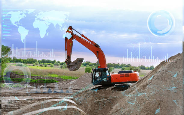 istock safe road works with an excavator in a fully automatic production based on artificial intelligence, eliminating the presence of errors 1271390617