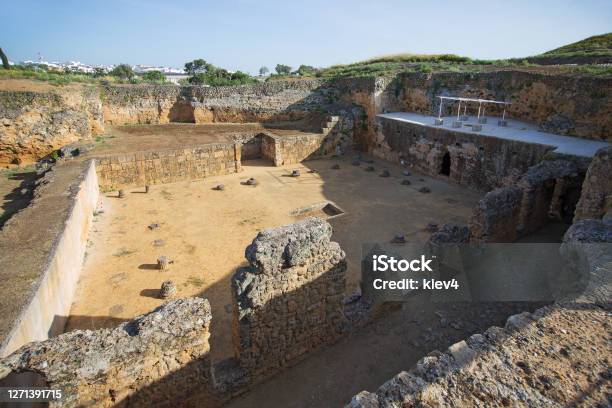 Tombs At Roman Cemetery In Carmona Spain Stock Photo - Download Image Now - Carmona, Tomb, Andalusia