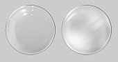 istock Realistic glass sphere. Transparent ball, realistic bubble 1271398708