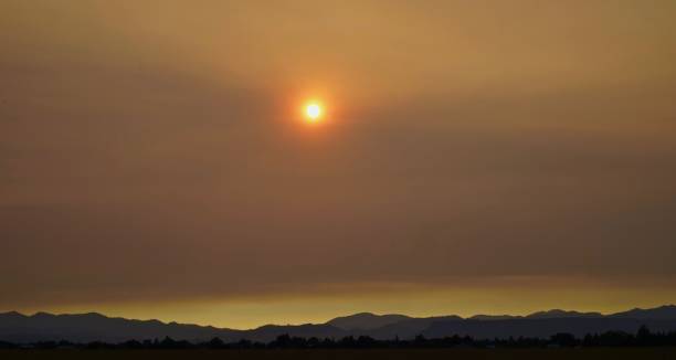 Southern Oregon's Rogue River Valley.\nSeptember 2020 Sunset/Fire Smoke.