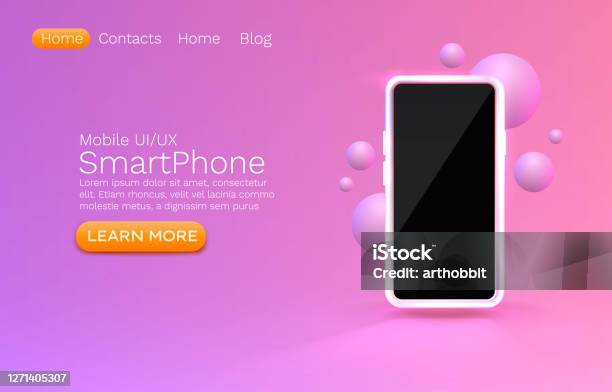 Mobile Display Vector Smartphone Mobile Screen Technology Mobile Display Light Vector Stock ...