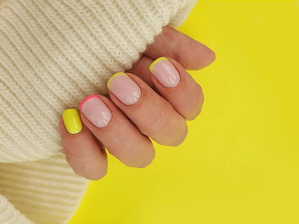 istock female hand beautiful manicure sweater elegant 1271406477