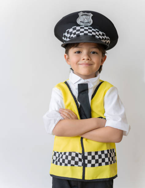 istock Happy boy dressed as a police officer 1271410058