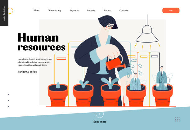 ilustrações de stock, clip art, desenhos animados e ícones de business topics - human resources, web template - human resources job search skill teaching