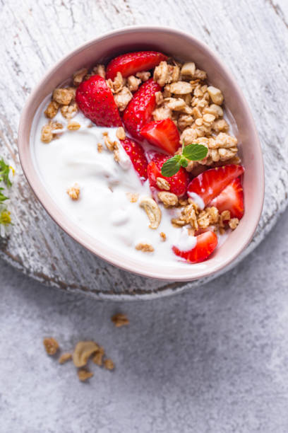 istock Granola with Greek yogurt and strawberry 1271417392
