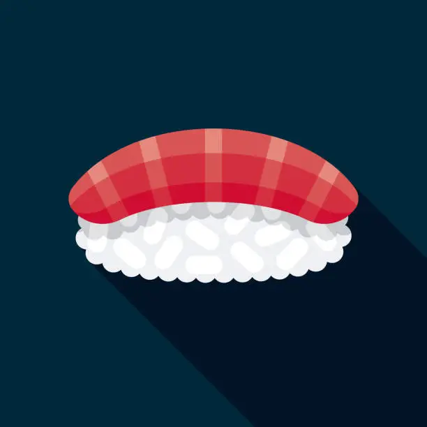 Vector illustration of Maguro Tuna Sushi Icon