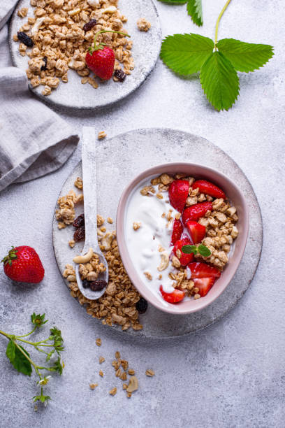 istock Granola with Greek yogurt and strawberry 1271417416