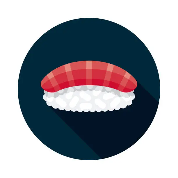 Vector illustration of Maguro Tuna Sushi Icon