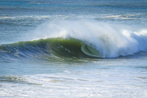 big breaking wave in at the coast of Portugal