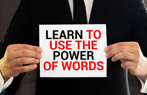istock Learn to use the power of words on notebook 1271429576