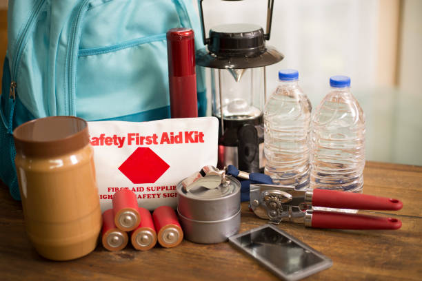 istock Emergency preparedness natural disaster supplies. 1271431942