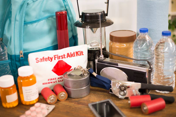 istock Emergency preparedness natural disaster supplies. 1271432046
