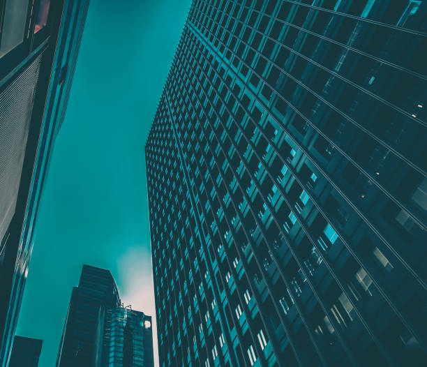 istock Modern Hong Kong Architecture, image vintage style 1271433103
