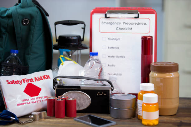 istock Emergency preparedness natural disaster supplies. 1271435499