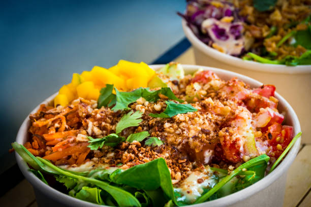 istock Take out food - mixed vegetable salad 1271436470