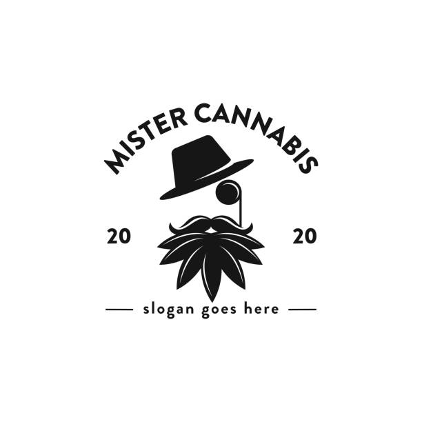 ilustrações, clipart, desenhos animados e ícones de ilustração vetorial senhor cannabis - stubble