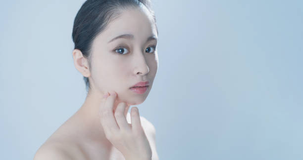 若いアジア女性の美容コンセプト。 - human lips 写真 ストックフォトと画像