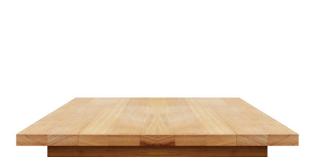 istock Empty wooden table isolated on white background with clipping path. 1271444123