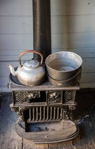 istock 19th century stove,kettle and pot. 1271453795