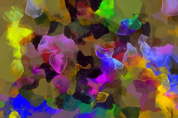 istock Illustration style background image, abstract pattern, various vibrant colors, oil painting pattern 1271458240