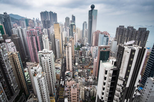 istock Hong Kong cityscape from high up 1271460112