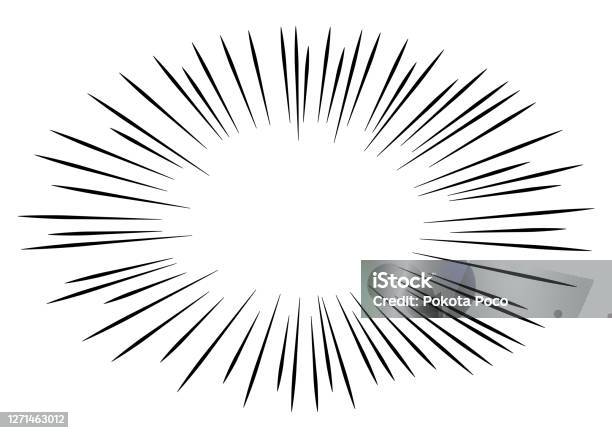 Radial Line Drawing Action Speed Lines Stripes Stock Illustration -  Download Image Now - Abstract, Backgrounds, Blurred Motion - iStock