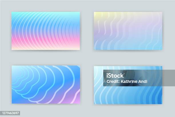 Gradient Background Cards Html Set Of Cards Design Background Set With Smooth Lines And Beautiful ...