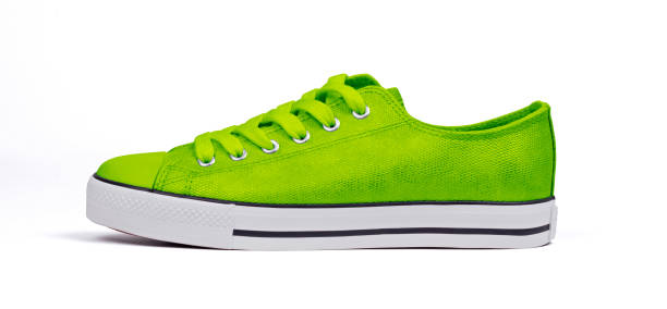 istock Single shoe isolated on white background - Green 1271464768