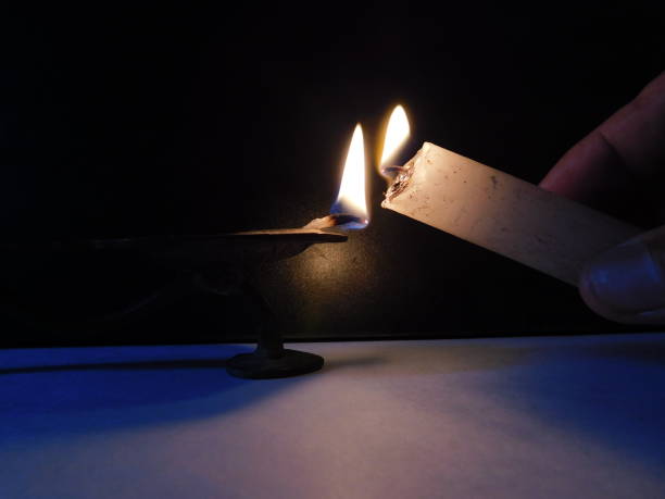 istock light from the lamp and candle on the dark background 1271470382