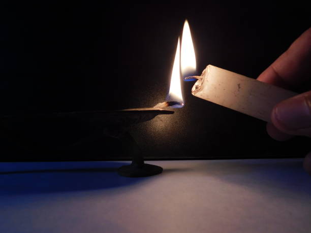 istock light from the lamp and candle on the dark background 1271470383